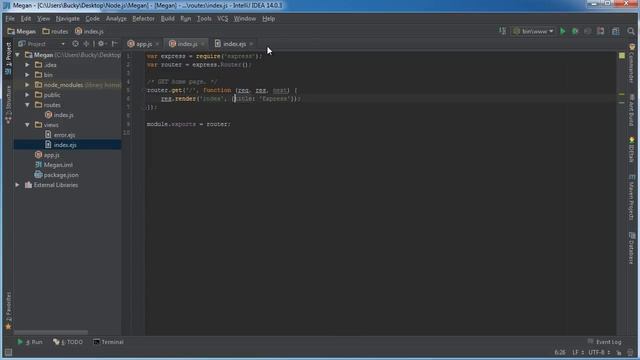 Node.js Tutorial for Beginners - 19 - EJS смотреть онлайн