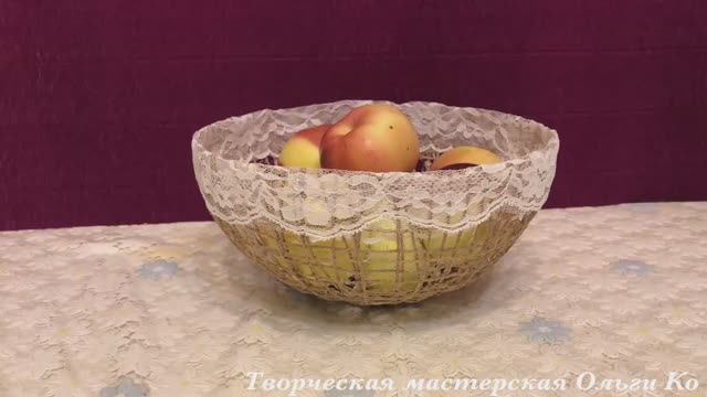 Как легко и просто сделать вазочку из джутового шпагата