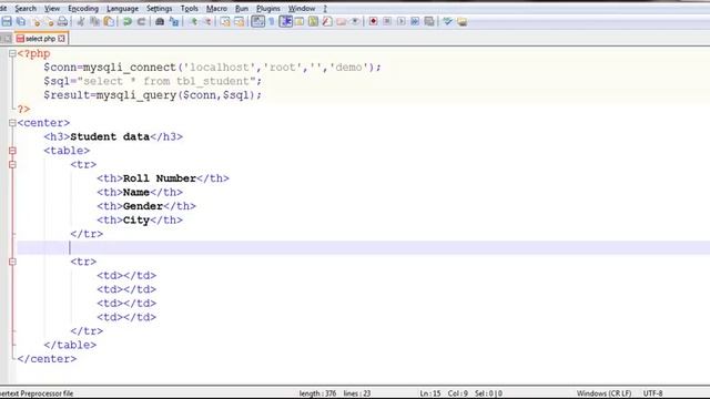 PHP Select data from database смотреть онлайн