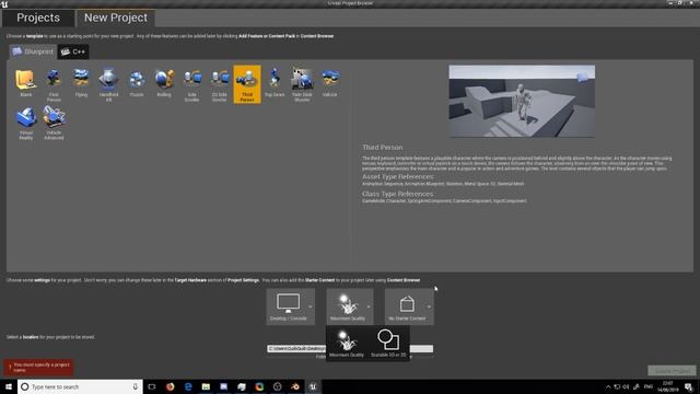 СОЗДАВАТЬ ИГРЫ НА UNREAL ENGINE 4 Урок 1 СОЗДАЕМ ПРОЕКТ смотреть онлайн