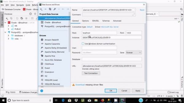 Connecting DataGrip to MS SQL Server