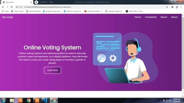 Online Voting System Using Php and Mysql || Part - 2 || Creating banner Screen and Button смотреть онлайн