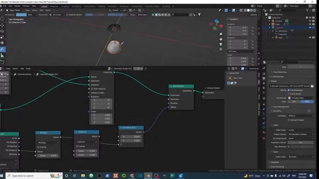 Arabic Blender Geometry Nodes Tutorial - Ray Cast node смотреть онлайн