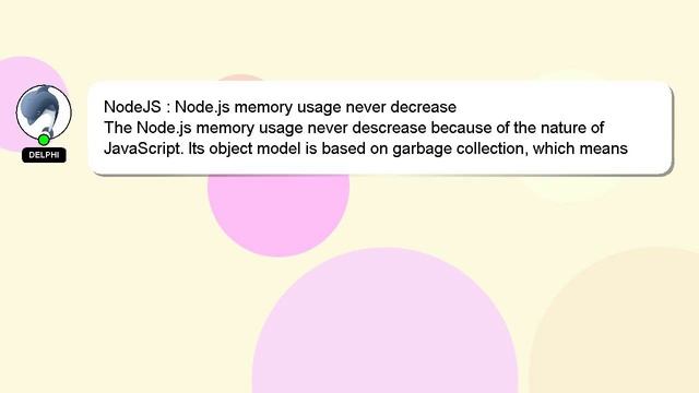 NodeJS : Node.js memory usage never decrease смотреть онлайн