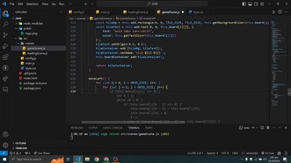 2048 Puzzle Game using HTML, CSS, JS and Phaser.io | Website Game Development