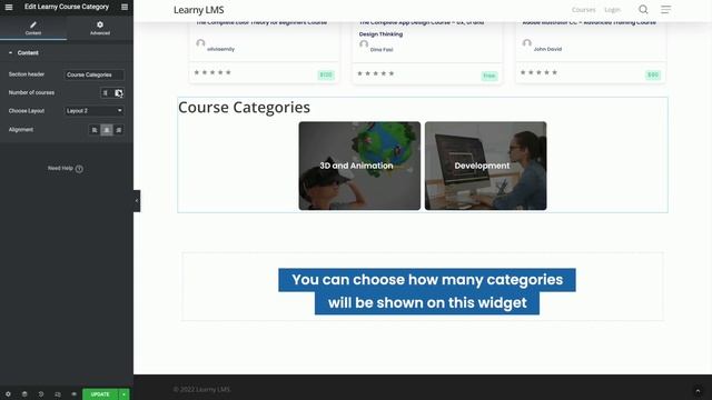 Learny LMS- Display categories using elementor page builder смотреть онлайн
