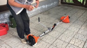 Бензиновый триммер Carver GBC-31F первый запуск