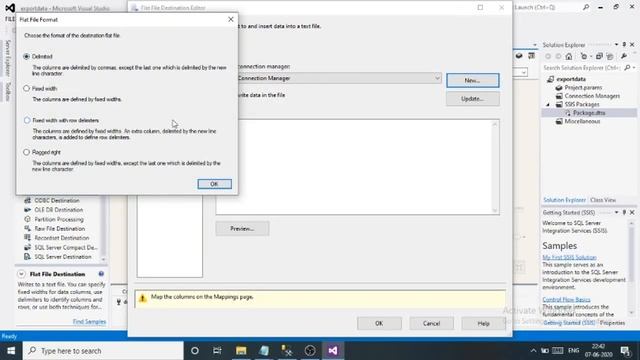How to Export data from Sql server to Flat file using SSIS ? смотреть онлайн