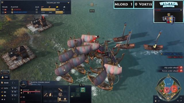 Fishing ships to Attack ships, RUS secret power [Age of Empires 4] смотреть онлайн