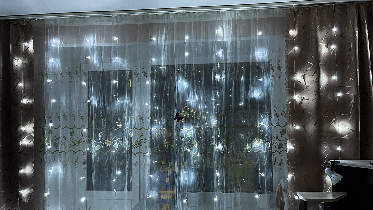 Гирлянда штора ? как крепится и как работает смотреть онлайн
