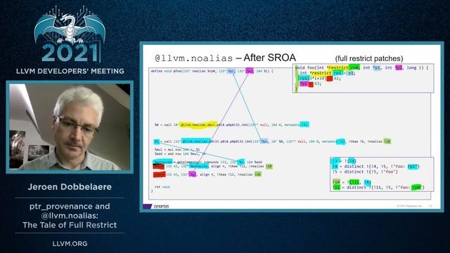 2021 LLVM Dev Mtg “ptr_provenance and @llvm.noalias: The Tale of Full Restrict” смотреть онлайн