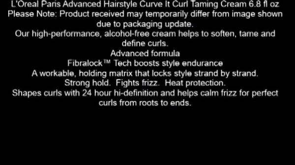 L'Oreal Paris Advanced Hairstyle Curve It Curl Taming Cream 6 8 fl oz