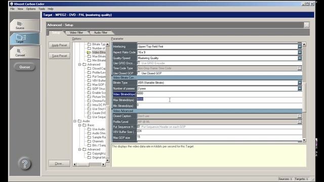 Как кодировать видео Rhozet Carbon Coder