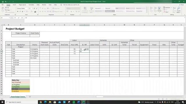 How To Create A Project Budget In Excel смотреть онлайн
