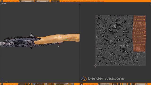 From High Poly To Low Poly - Battle Axe - BLENDER WEAPONS (Blender)
