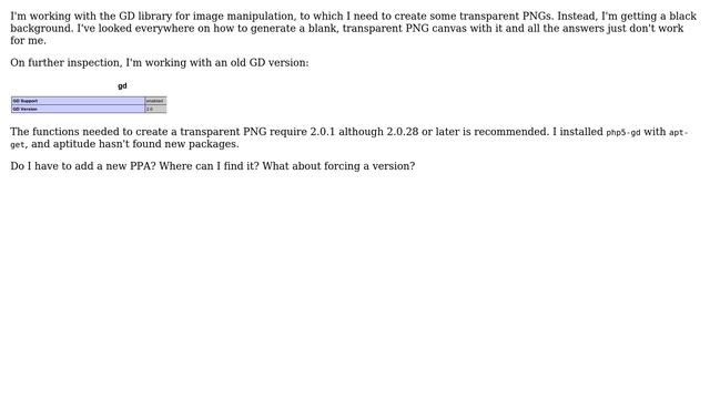 Ubuntu: Upgrade php5-gd to 2.0.1 on 12.04? смотреть онлайн