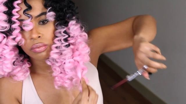 ??? Crochet Braids watch me CUT & Style OMBRE PINK HAIR ||| for Valentines Day! ??? смотреть онлайн