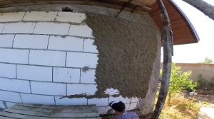 самая простая  декоративная  штукатурка из цемента,можно  делать  своими руками без навыка штукатур