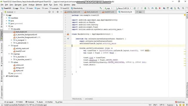 Custom Toast Message With Kotlin смотреть онлайн