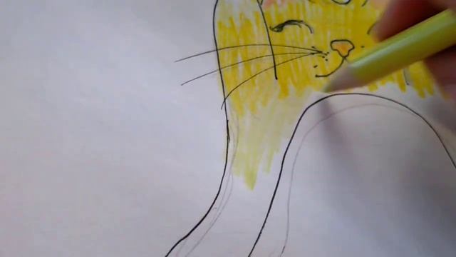 Учимся рисовать кота-рыбу номер 2 для начинающих смотреть онлайн