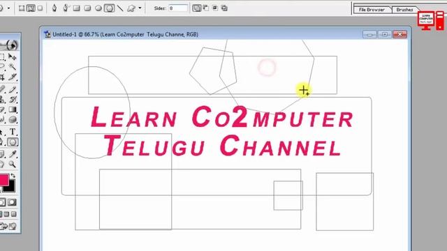 Learn Photoshop #9 || Photoshop Text, Pen, Shape Tools | Adobe Photoshop Tutorials In Telugu смотреть онлайн