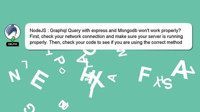 NodeJS : Graphql Query with express and Mongodb won't work properly? смотреть онлайн