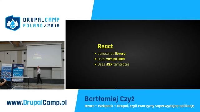 React + Webpack + Drupal - we're creating hyper efficient web application - Bartłomiej Czyż смотреть онлайн