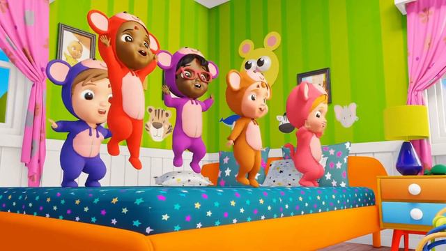Five little speckled frogs | Happy Friends Children's Songs смотреть онлайн