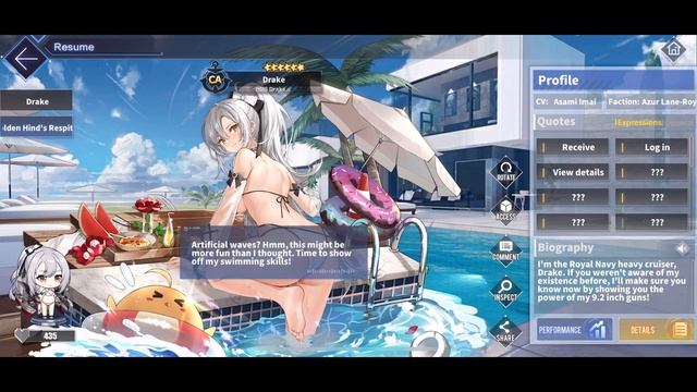 Azur Lane Drake Summer Skin The Golden Hind´s Respite