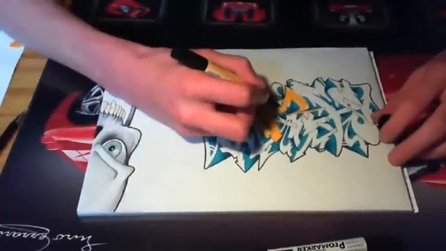 Graffiti wildstyle blackbook piece speed drawing "STEPH" PROMARKERS (requested) смотреть онлайн