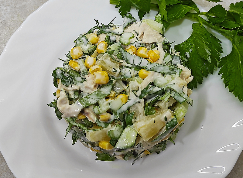 "ВЕСЕННЯЯ СИМФОНИЯ" - салат очень легкий, нежный + хорошее сочетание вкусов! смотреть онлайн