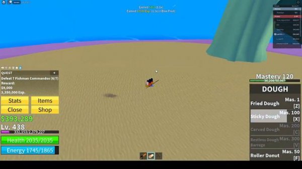 Играем в Roblox. Фармим 500 уровень в Blox Fruits