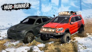 МЕРСЕДЕС ПРОТИВ БМВ! ДОРОГИЕ ТАЧКИ НА БЕЗДОРОЖЬЕ В ГЛУХОМ ЛЕСУ! ОФФРОАД В SPINTIRES MUDRUNNER