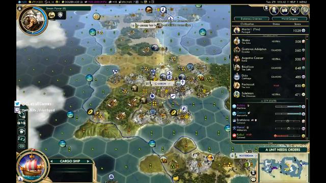 Civilization 5: Brave New World, Portugal Part 21 - Conquest of the new world.. смотреть онлайн