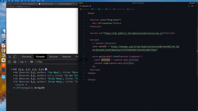 JS class 1 - Create a blog archive pulling data from API смотреть онлайн