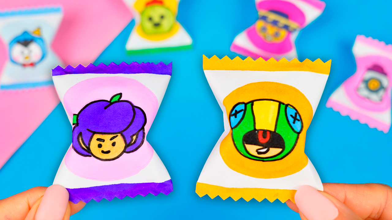 Бумажные сюрпризы Бравлы Как сделать коробку из бумаги своими руками Лайфхаки для школы смотреть онлайн