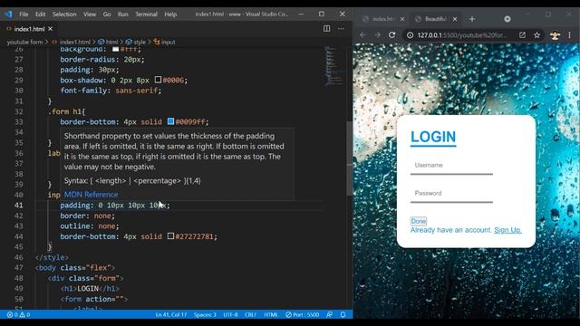 Beautiful Login Form | How to make login form in html | css for form | box reflect in css смотреть онлайн
