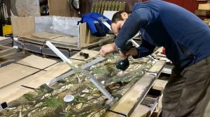 Установка опор на ножки раскладушки Медведь