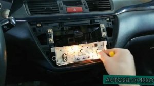 Ремонт подсветки переключателей печки Митсубиси Лансер9