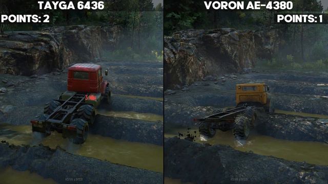 Biggest Battle in SnowRunner Tayga 6436 VS Voron AE-4380 Comparison смотреть онлайн
