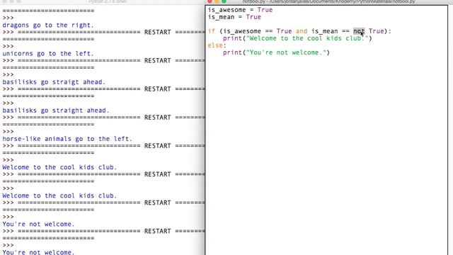 LEARNING PYTHON 6.5: Boolean Not Operator Part 2 смотреть онлайн