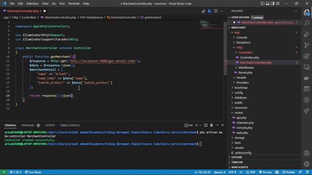 Cara membuat microservice dengan laravel, golang plus api gateway !!! #coding смотреть онлайн