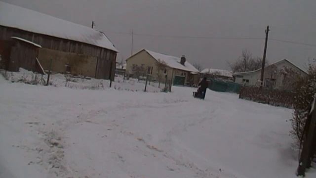 Уборка снега мотоблоком. смотреть онлайн