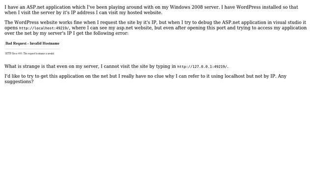 Localhost vs 127.0.0.1 - Error when referring to own IP address for an application running on IIS смотреть онлайн