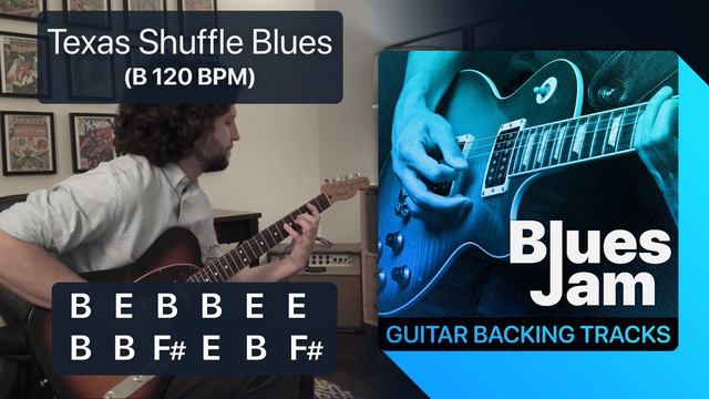 Texas Shuffle Blues (B) Guitar Backing Track Jam смотреть онлайн
