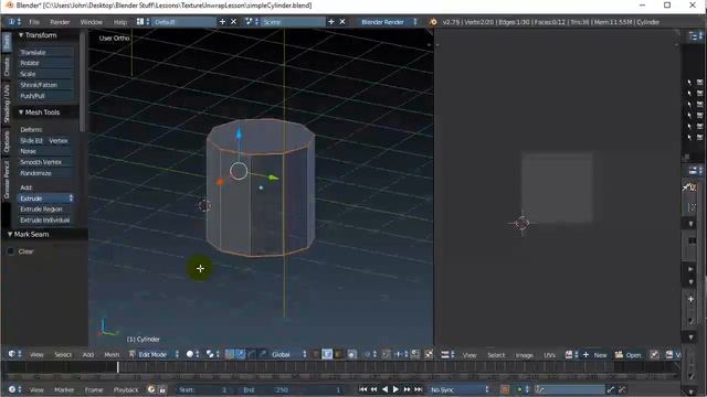 Blender Unwrapping UV Map 01 смотреть онлайн