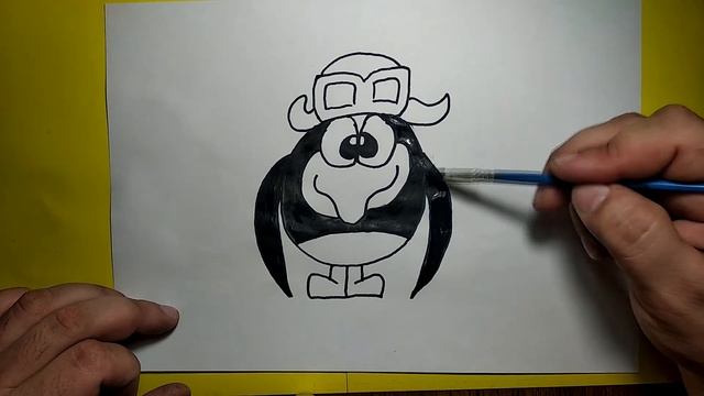 Как нарисовать Пина из смешариков. Рисуем смешариков поэтапно. смотреть онлайн