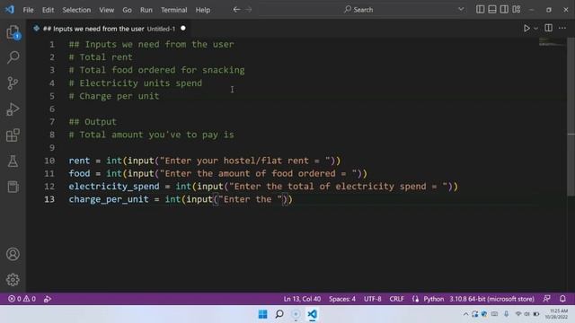 Rent calculator in python | Mini Python Project with source code смотреть онлайн