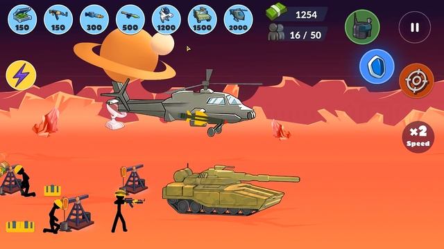 ЭВОЛЮЦИЯ ВЕРТОЛЁТА, МАКСИМАЛЬНЫЙ УРОВЕНЬ! Stickman World War смотреть онлайн