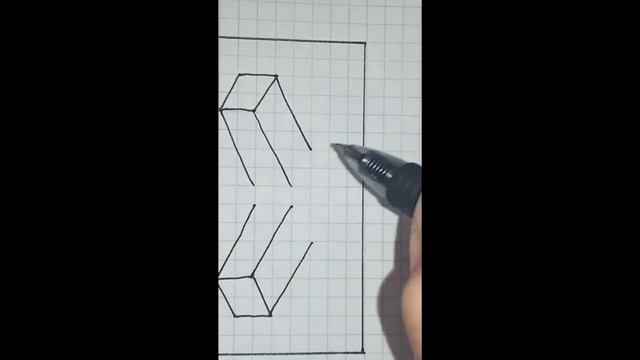 Как легко нарисовать 3d ИЛЛЮЗИЮ #shorts смотреть онлайн